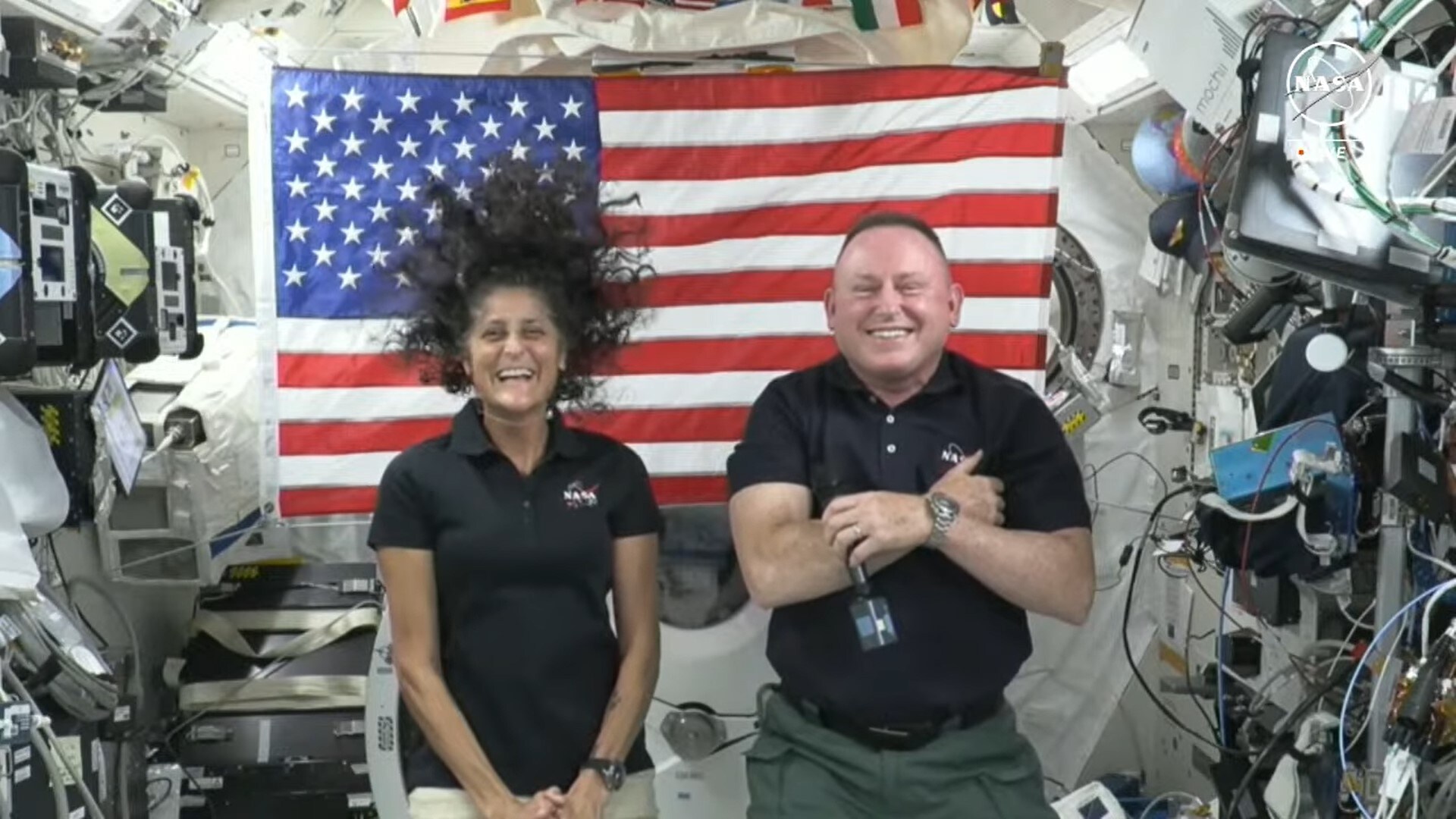 NASA Starliner astronauts Sunita Williams and Butch Wilmore in space