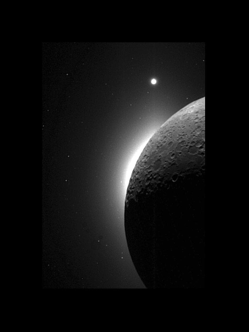 It's Earthshine: The image captured the moon which is solely illuminated by the light reflected from Earth.