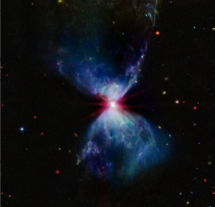 NASA image of protostar 460 light-years from Earth in the constellation Taurus.⁣