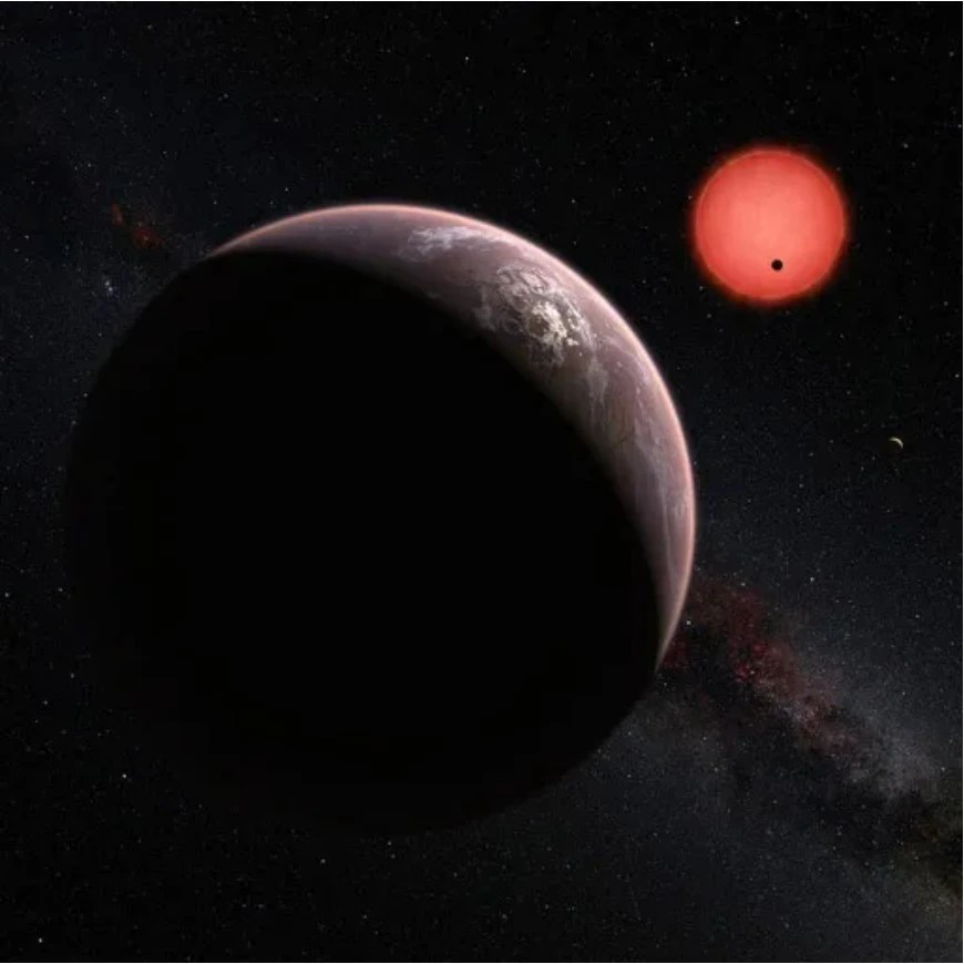 Spectacular image of a cool red dwarf star TRAPPIST-1