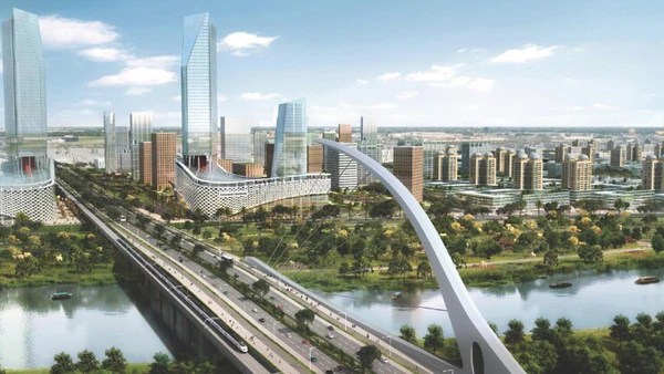 A 22-km-long riverfront was planned to house the central business district (Photo: APCRDA)