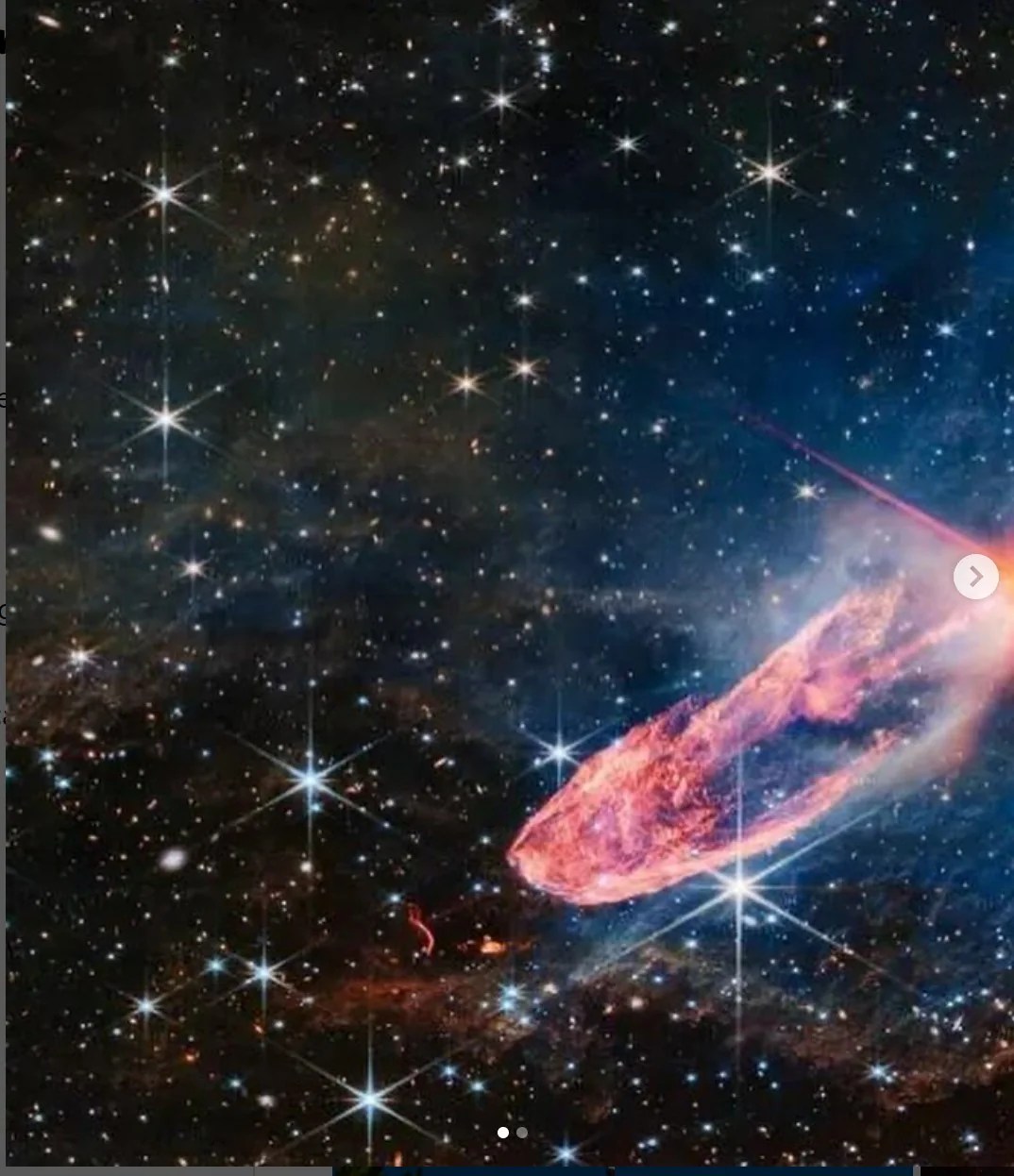 Image of star-forming region Herbig-Haro 46/47 by NASA Webb 