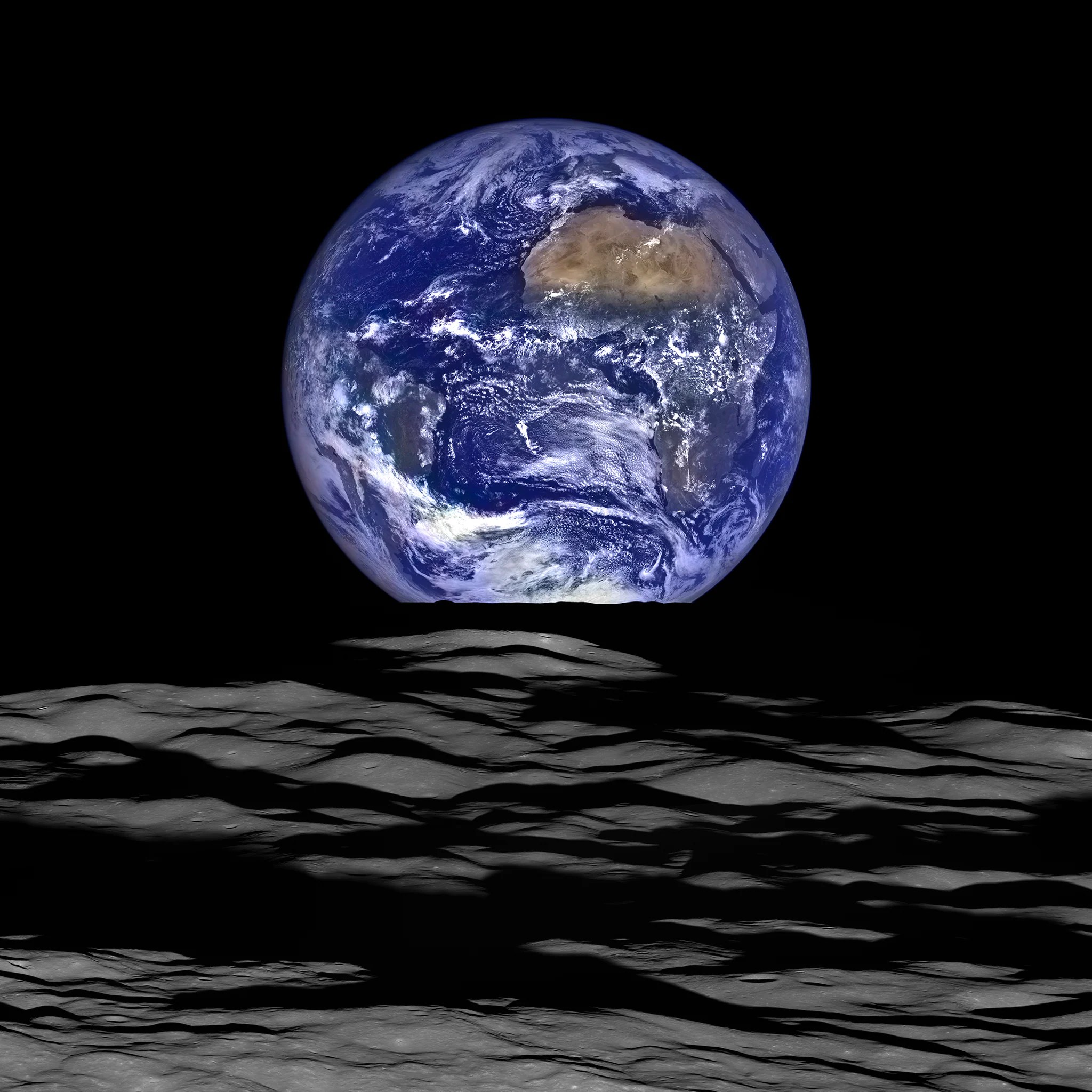 Earth's view from the Moon. 
